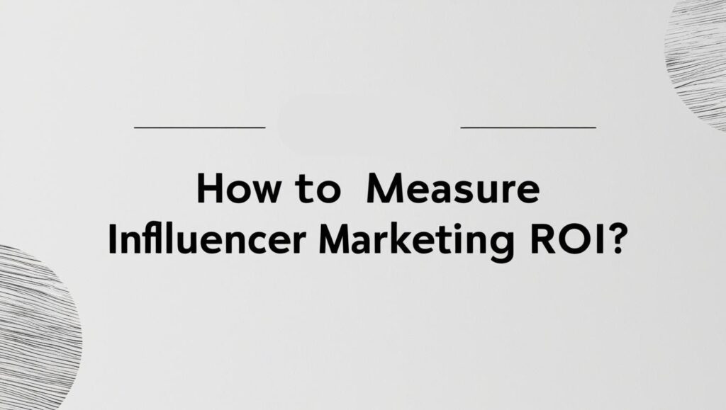 How to measure influencer marketing ROI
