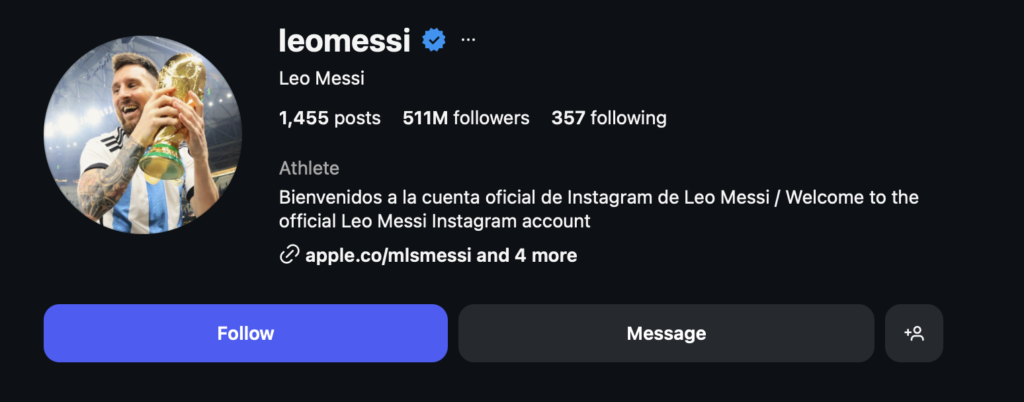 Lionel Messi - top male influencers