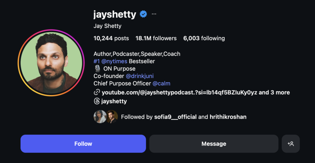 Jay Shetty - top male influencers