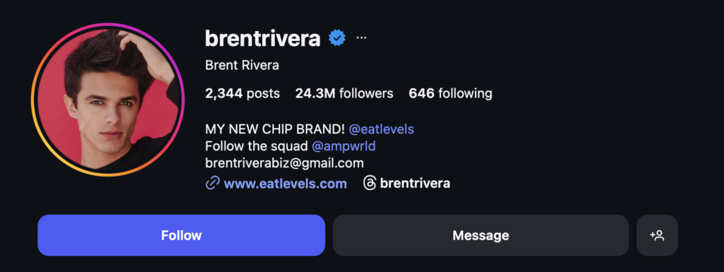 Brent Rivera - top male influencers